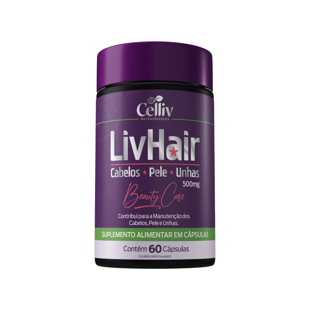 LivHair 60 Caps. 500mg - Celliv