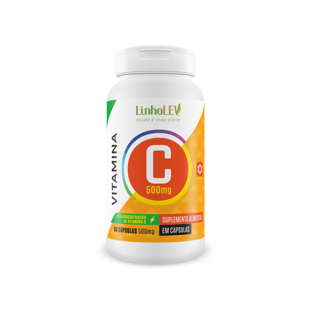 Vitamina C 60 Caps. 500mg - Linho Lev
