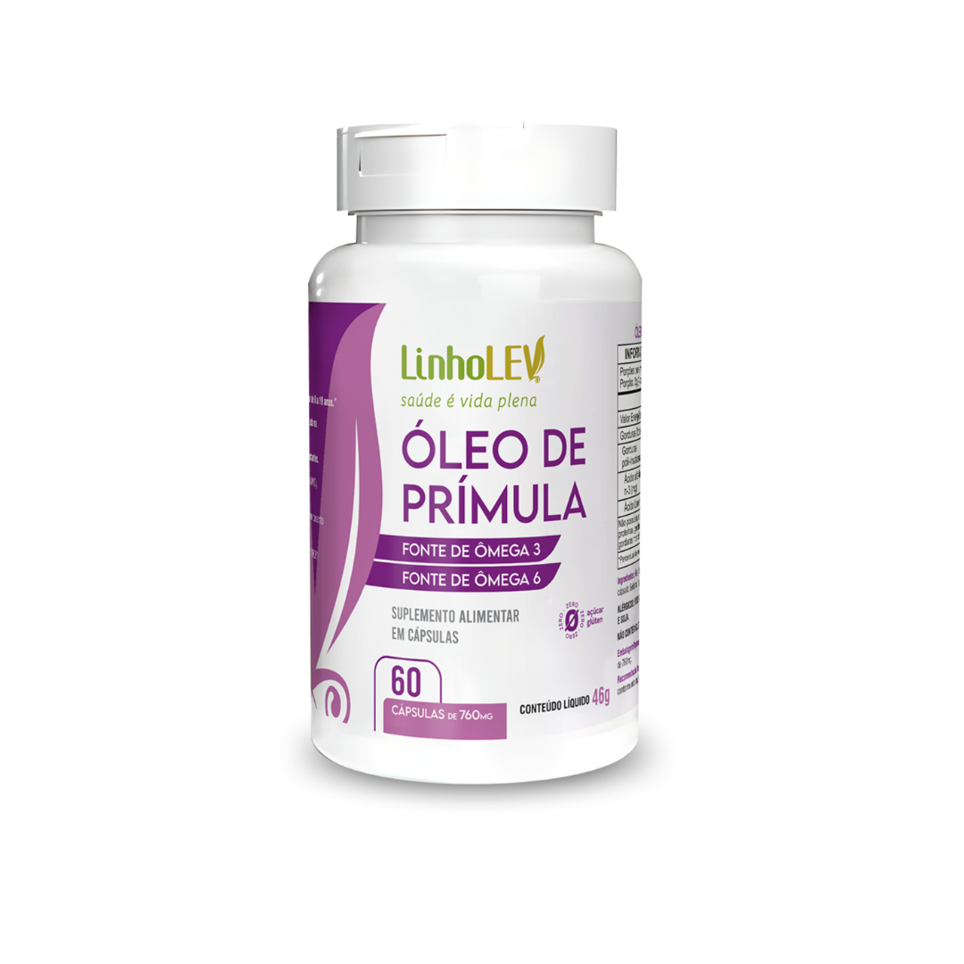 Óleo de Prímula 60 Caps. 760mg - Linho Lev