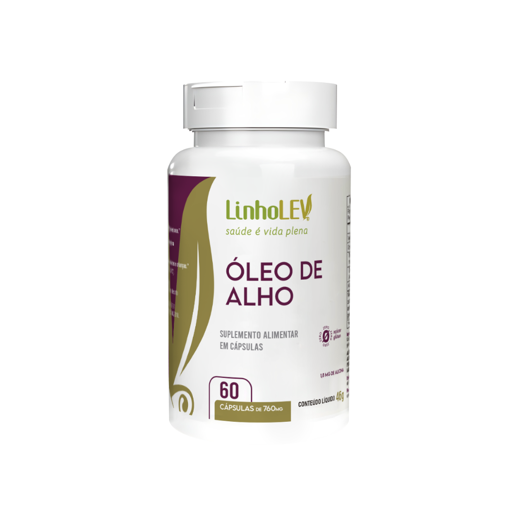 Óleo de Alho 60 Caps. 760mg - Linho Lev